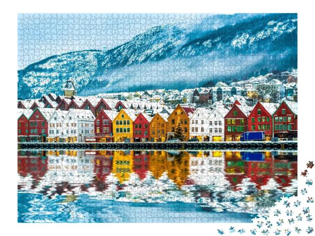 Puzzle de 2000 pièces « Vue sur Bergen, Norvège »