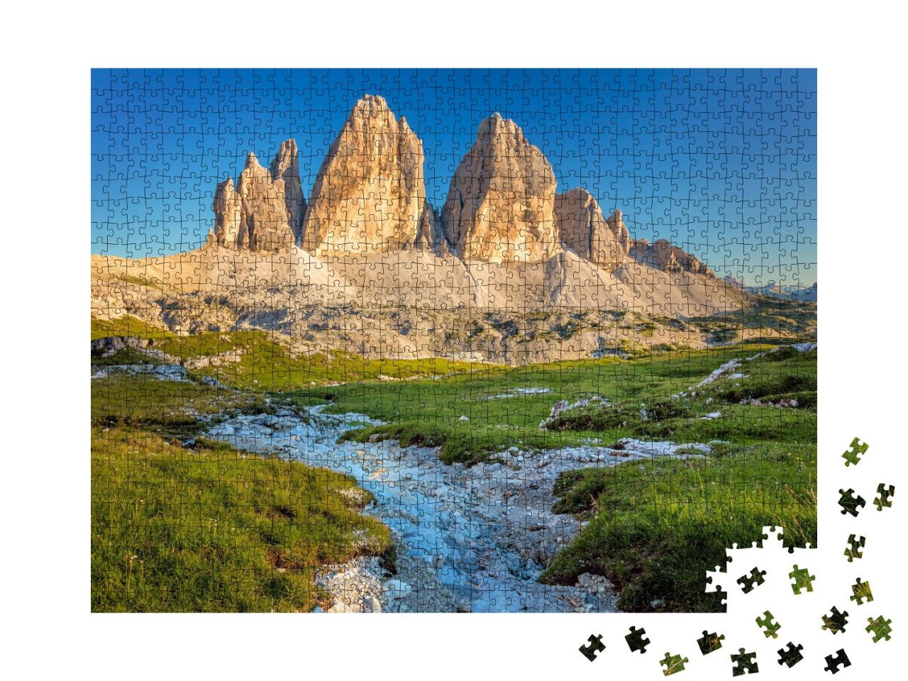 Puzzle de 1000 pièces « Les célèbres Trois Cimets dans les Dolomites, Italie »