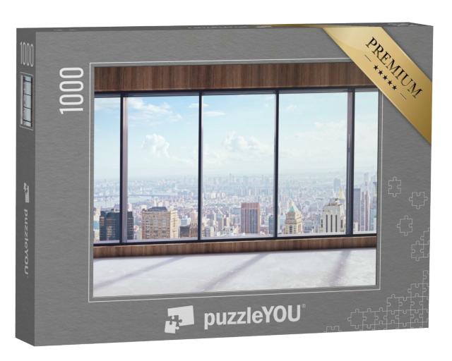 Puzzle de 1000 pièces « Un bureau vide avec une vue fantastique »