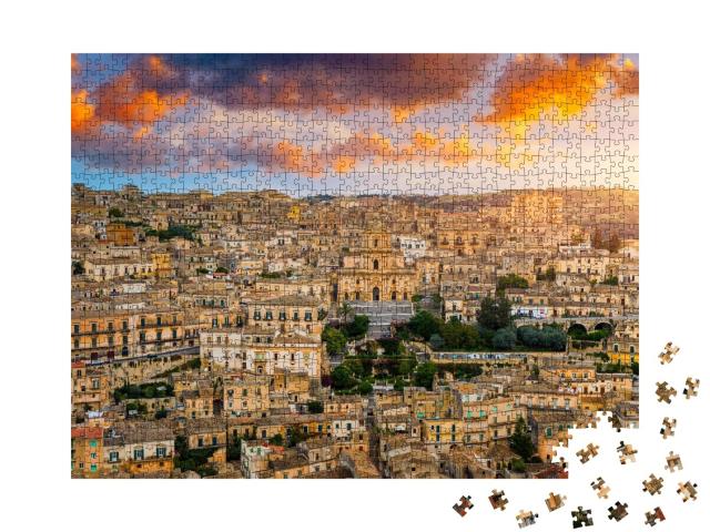 Puzzle de 1000 pièces « Vue de Modica en Sicile, Italie »