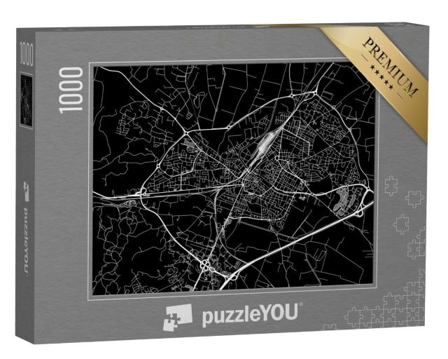 Puzzle de 1000 pièces « Plan de ville vectoriel de Narbonne en France »