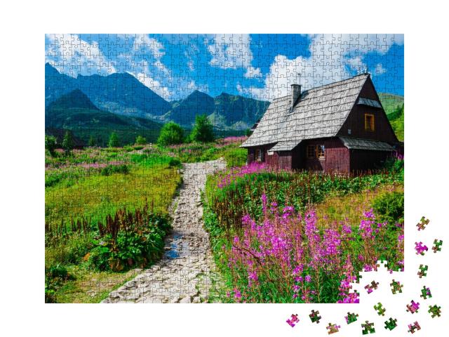 Puzzle de 1000 pièces « Refuge de montagne dans les Tatras »