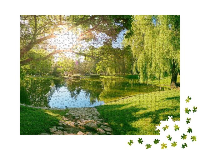 Puzzle de 1000 pièces « Journée de printemps dans le parc »
