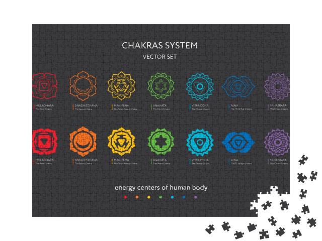 Puzzle de 1000 pièces « Système de chakras du corps humain »
