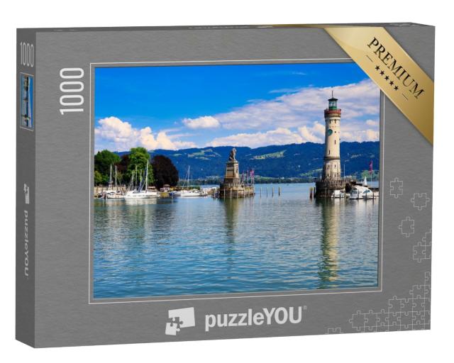 Puzzle de 1000 pièces « Port pittoresque de la ville de Lindau sur le lac de Constance »
