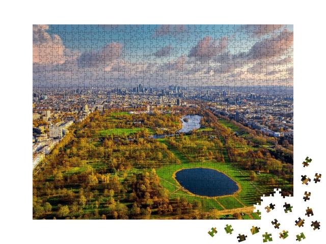 Puzzle de 1000 pièces « Hyde Park de Londres vu du ciel »