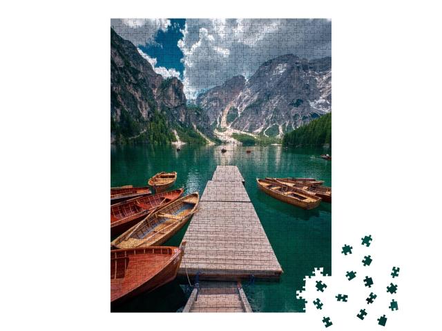 Puzzle de 1000 pièces « Le paysage autour du Pragser Wildsee, Dolomites, Italie »
