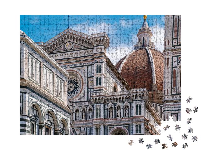 Puzzle de 1000 pièces « Gros plan sur la cathédrale Santa Maria del Fiore, Florence »