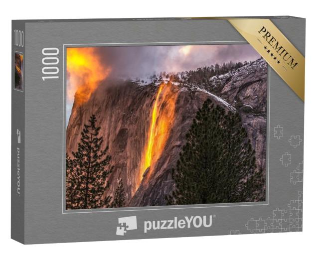 Puzzle de 1000 pièces « Chutes d'eau Horsetail dans le parc national de Yosemite »