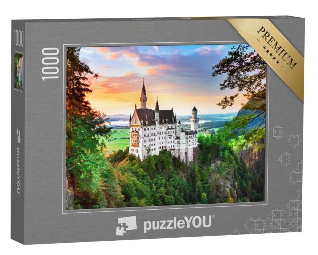 Puzzle de 1000 pièces « Neuschwanstein, château de conte de fées près de Füssen en Bavière »