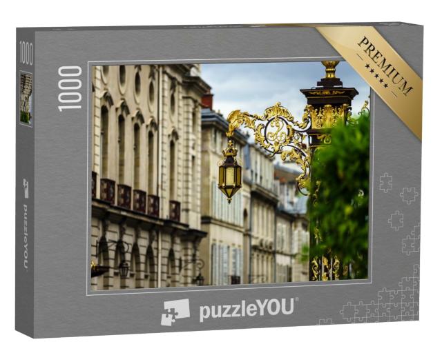 Puzzle de 1000 pièces « Beau lampadaire doré à Nancy, France »