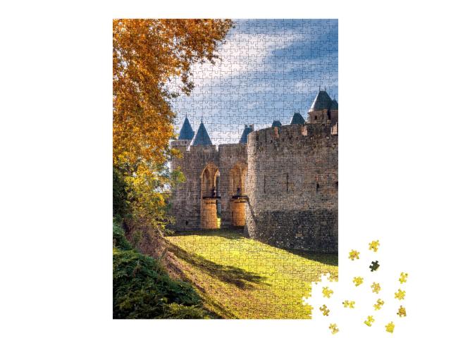 Puzzle de 1000 pièces « Entrée principale de la Cité de Carcassonne, Occitanie, France »