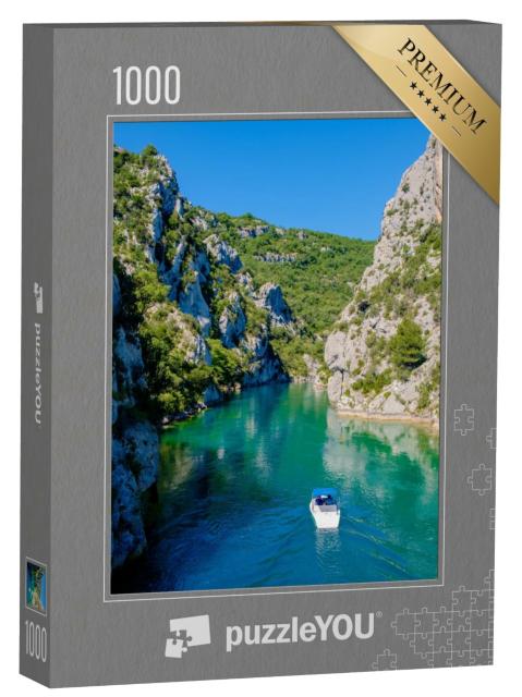 Puzzle de 1000 pièces « Gorges du Verdon Lac de Sainte Croix, Provence, France, Provence Alpes Cote d Azur »