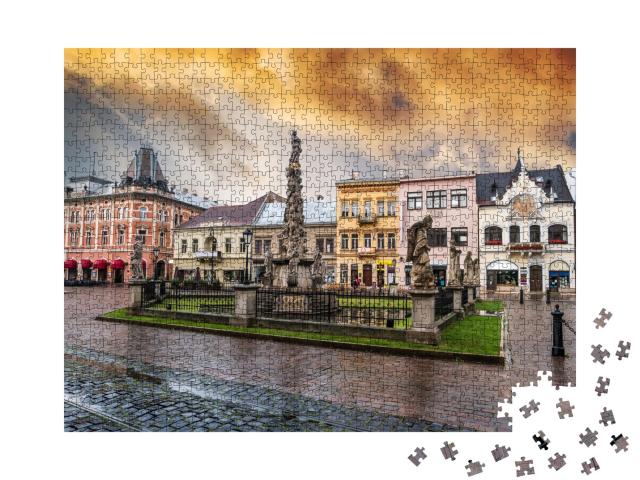 Puzzle de 1000 pièces « La colonne de la peste sur la place du marché de Košice, Slovaquie »