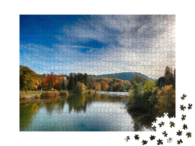 Puzzle de 1000 pièces « Besançon, le Doubs au centre de la ville. Franche-Comté, France »