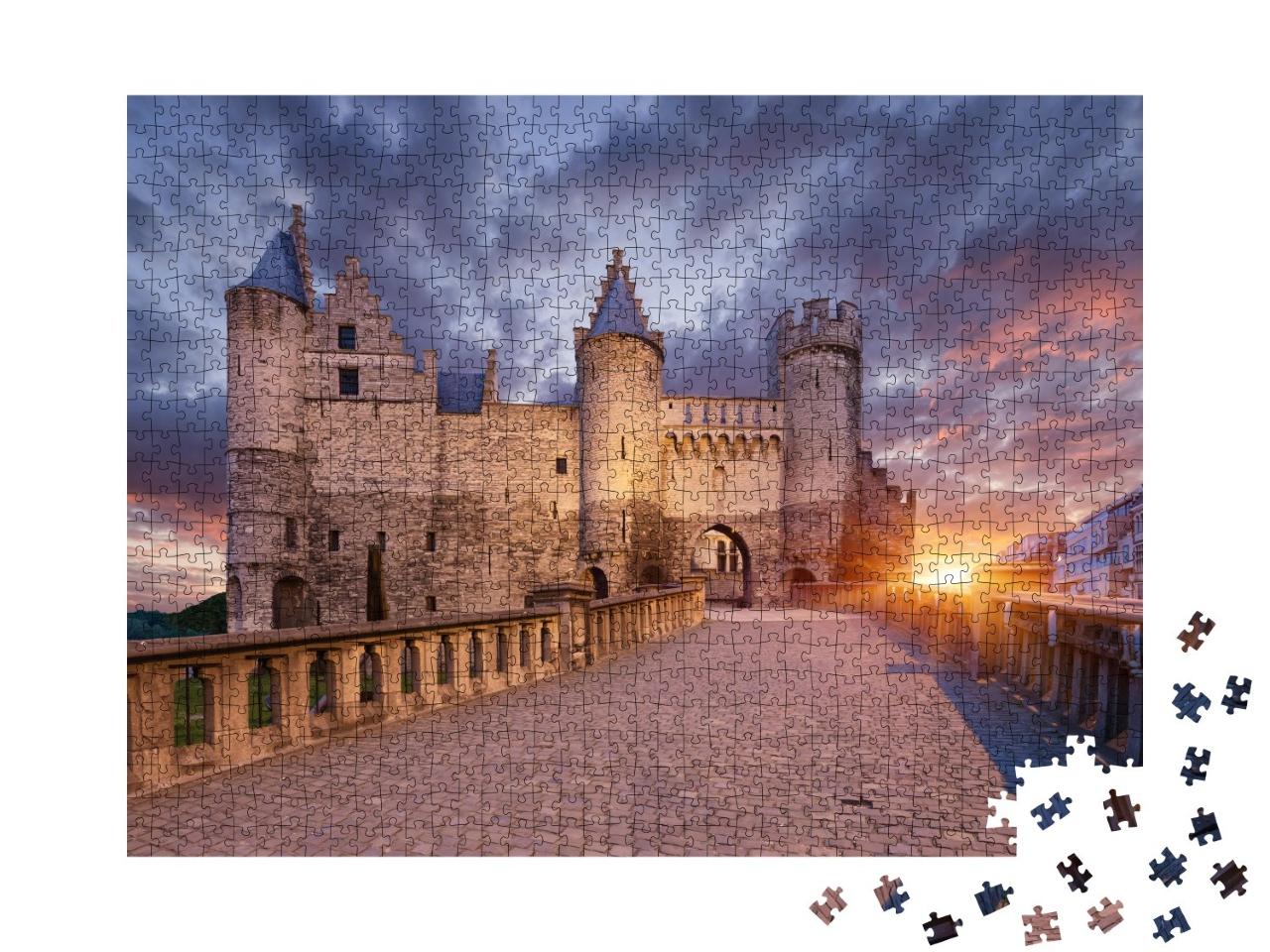 Puzzle de 1000 pièces « Château monumental à Anvers, Belgique »