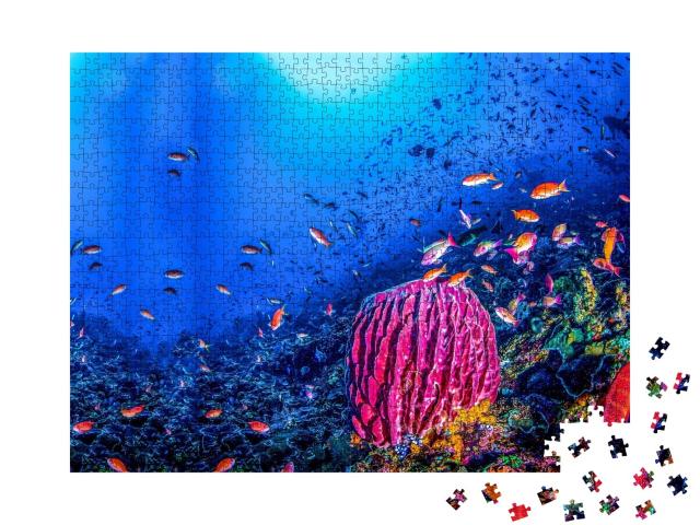 Puzzle de 1000 pièces « Poissons coralliens dans le monde sous-marin multicolore »