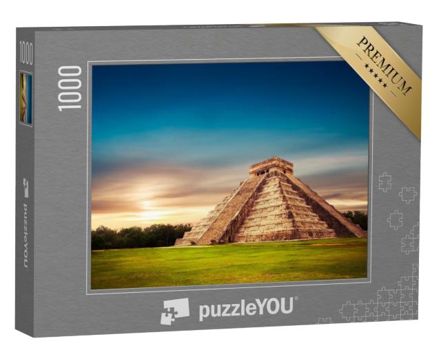 Puzzle de 1000 pièces « Temple de Kukulkan, pyramide à Chichén Itzá, Yucatan, Mexique »