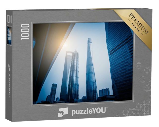 Puzzle de 1000 pièces « Shanghai World Financial Center et la tour Jin Mao »