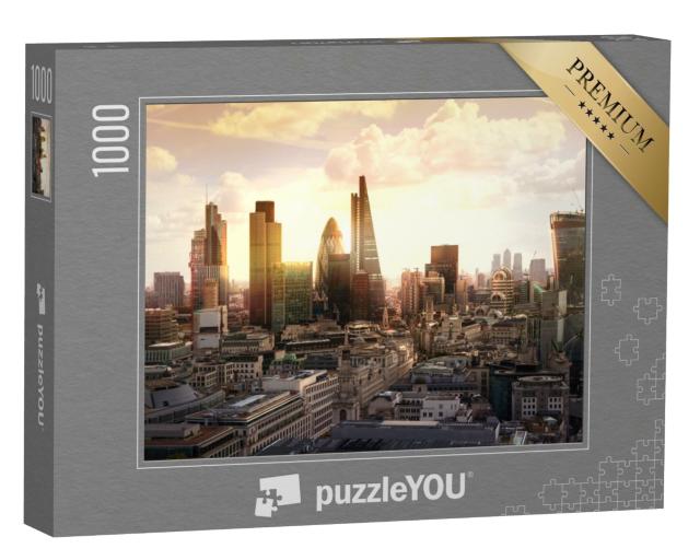 Puzzle de 1000 pièces « Skyline du soir du quartier des banques, Londres, UK »