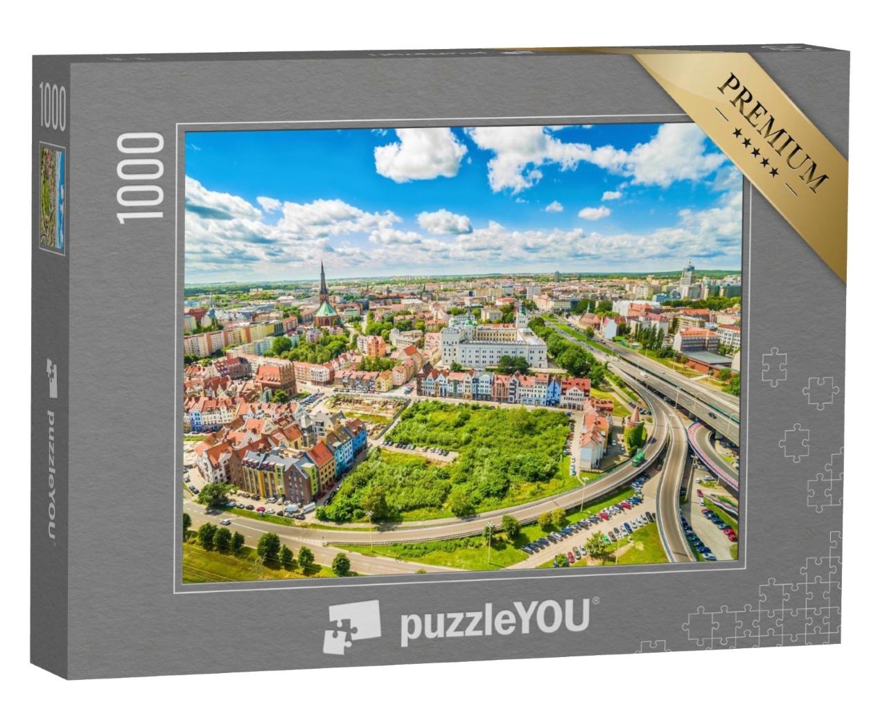 Puzzle de 1000 pièces « Szczecin - la vieille ville vue du ciel »