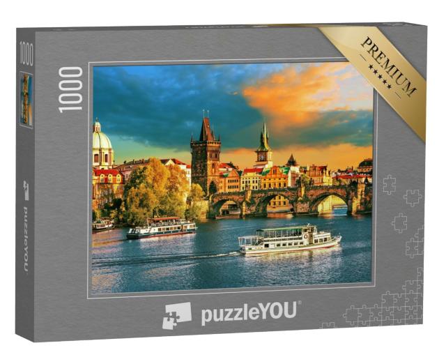 Puzzle de 1000 pièces « Prague sur la Vltava, République tchèque »