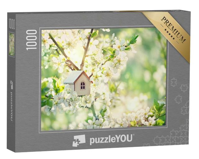 Puzzle de 1000 pièces « Petite maison de fée dans un cerisier en fleurs »