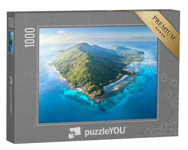 Puzzle de 1000 pièces « Île pittoresque de La Digue, Seychelles »