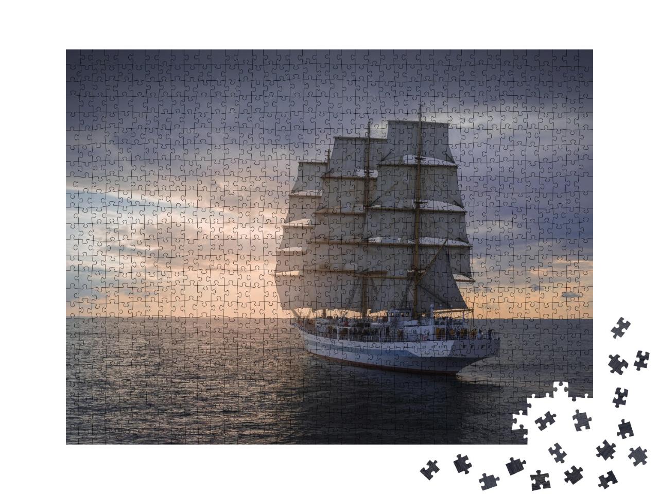 Puzzle de 1000 pièces « Voilier historique lors de sa traversée de la mer »