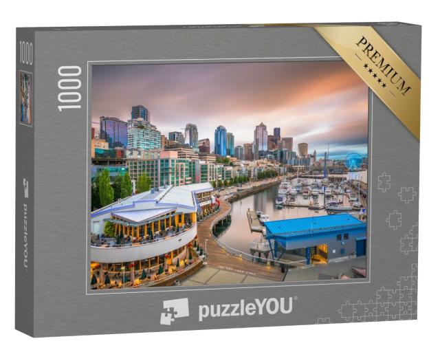 Puzzle de 1000 pièces « Crépuscule à Seattle, Washington, États-Unis »