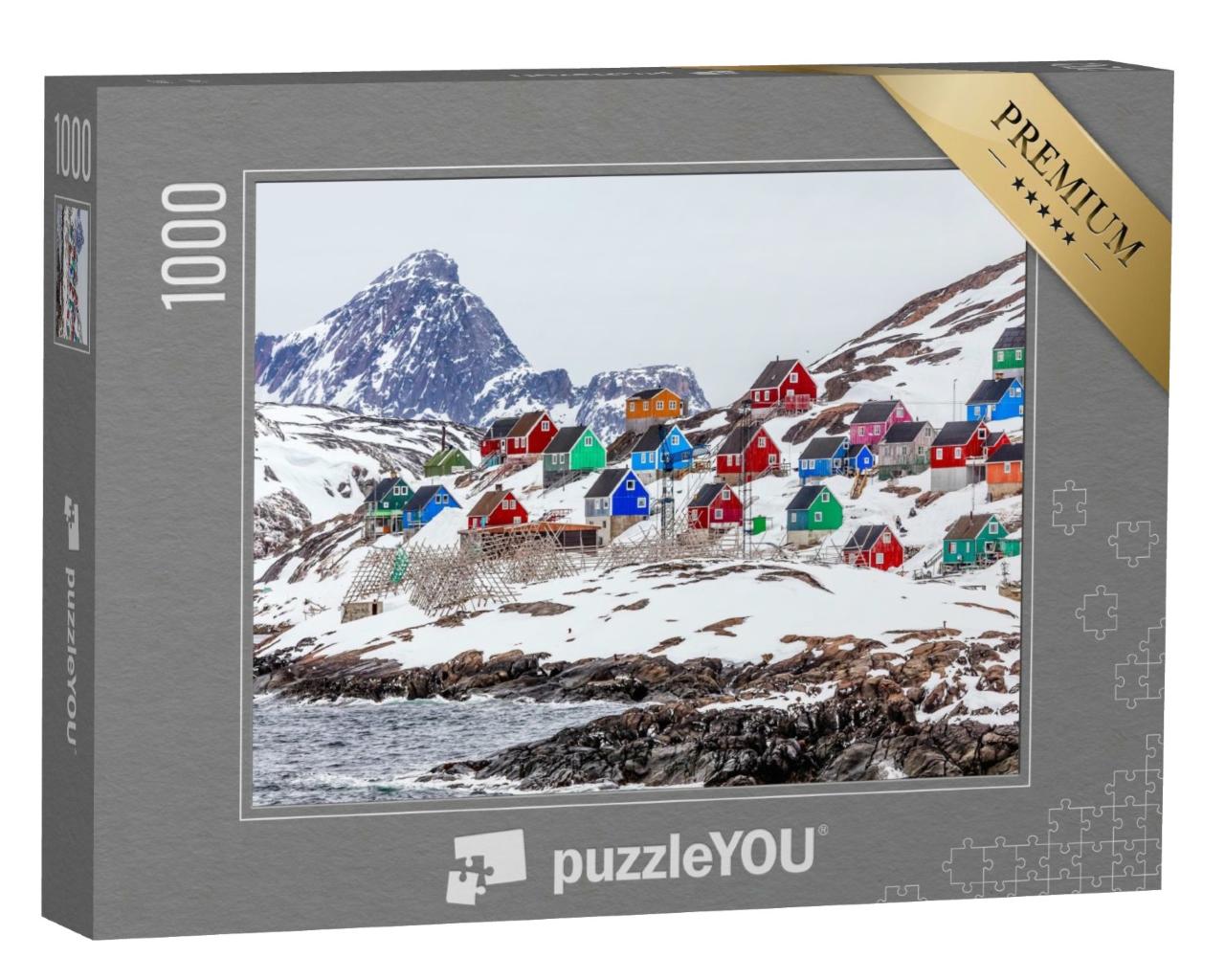 Puzzle de 1000 pièces « Le village de Kangamiut, Groenland mi-2015 »