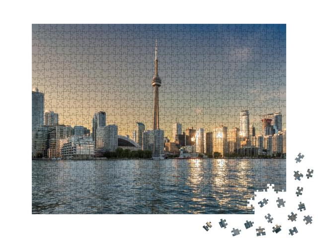 Puzzle de 1000 pièces « Skyline de Toronto au coucher du soleil »