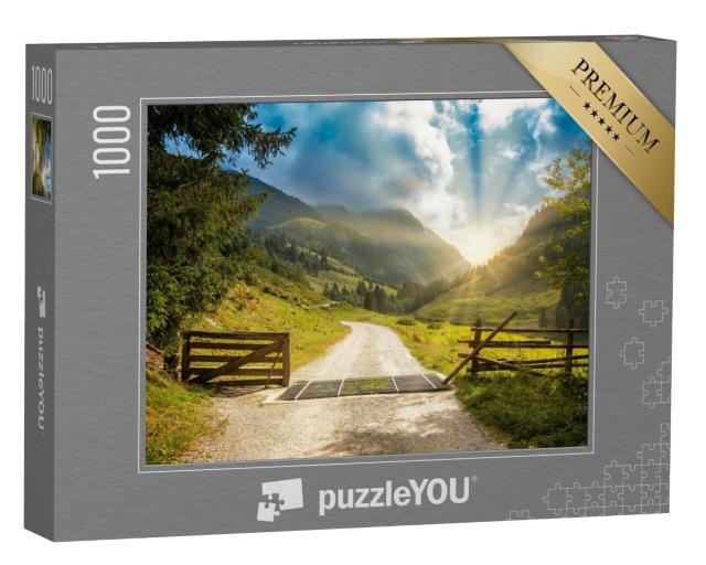 Puzzle de 1000 pièces « Sentier de randonnée dans le Zillertal, Autriche »
