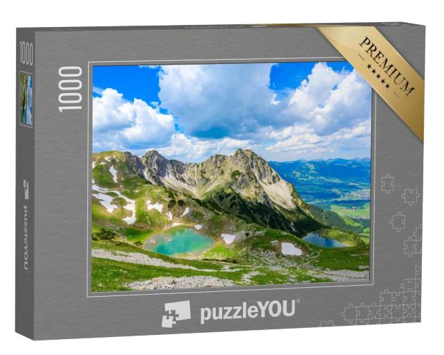 Puzzle de 1000 pièces « Magnifique lac Gaisalpsee et Rubihorn près d'Oberstdorf, Allemagne »