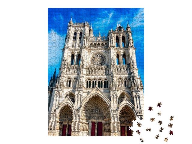 Puzzle de 1000 pièces « La cathédrale Basilique Notre-Dame d'Amiens, France »