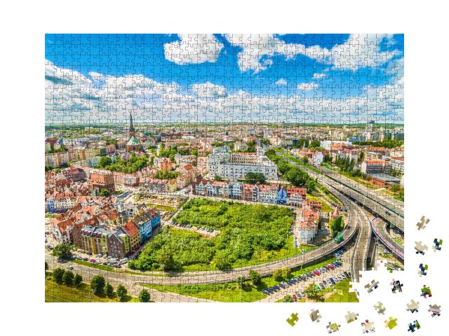 Puzzle de 1000 pièces « Szczecin - la vieille ville vue du ciel »
