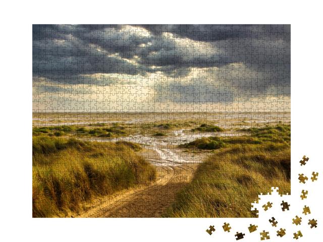 Puzzle de 1000 pièces « Dunes sur la plage d'Amrum, Allemagne »
