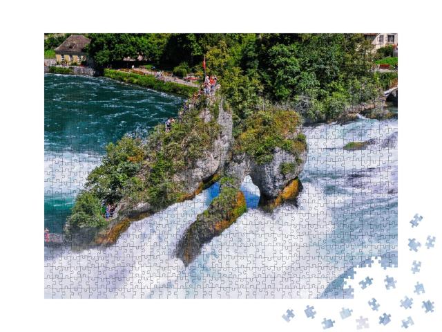 Puzzle de 1000 pièces « Les chutes du Rhin près de Schaffhouse en Suisse »
