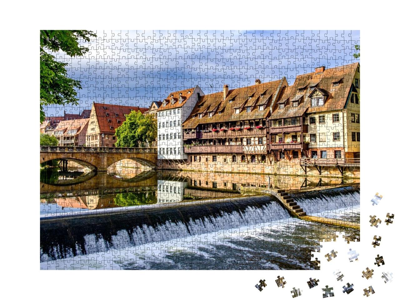 Puzzle de 1000 pièces « La vieille ville de Nuremberg, Allemagne »