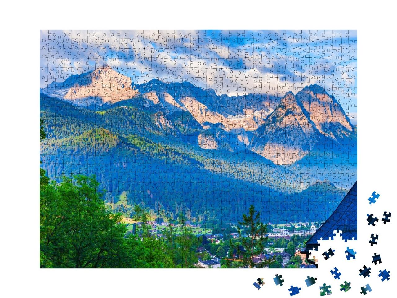 Puzzle de 1000 pièces « Zugspitze et Alpspitze »
