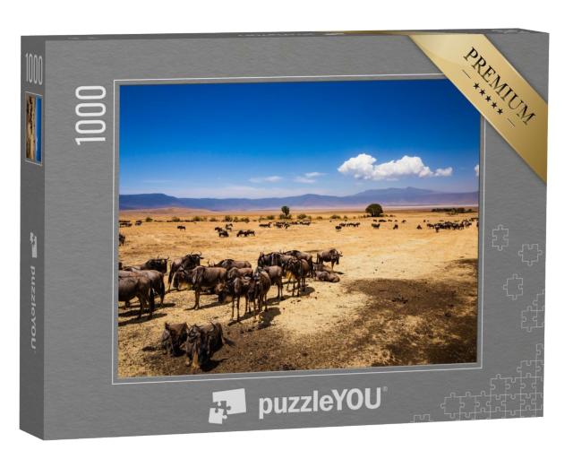 Puzzle de 1000 pièces « Cratère du Ngorongoro en Tanzanie »