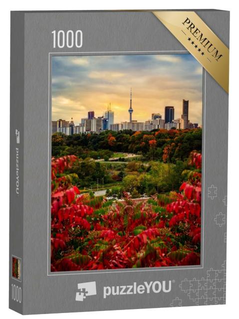 Puzzle de 1000 pièces « Toronto en automne au coucher du soleil »