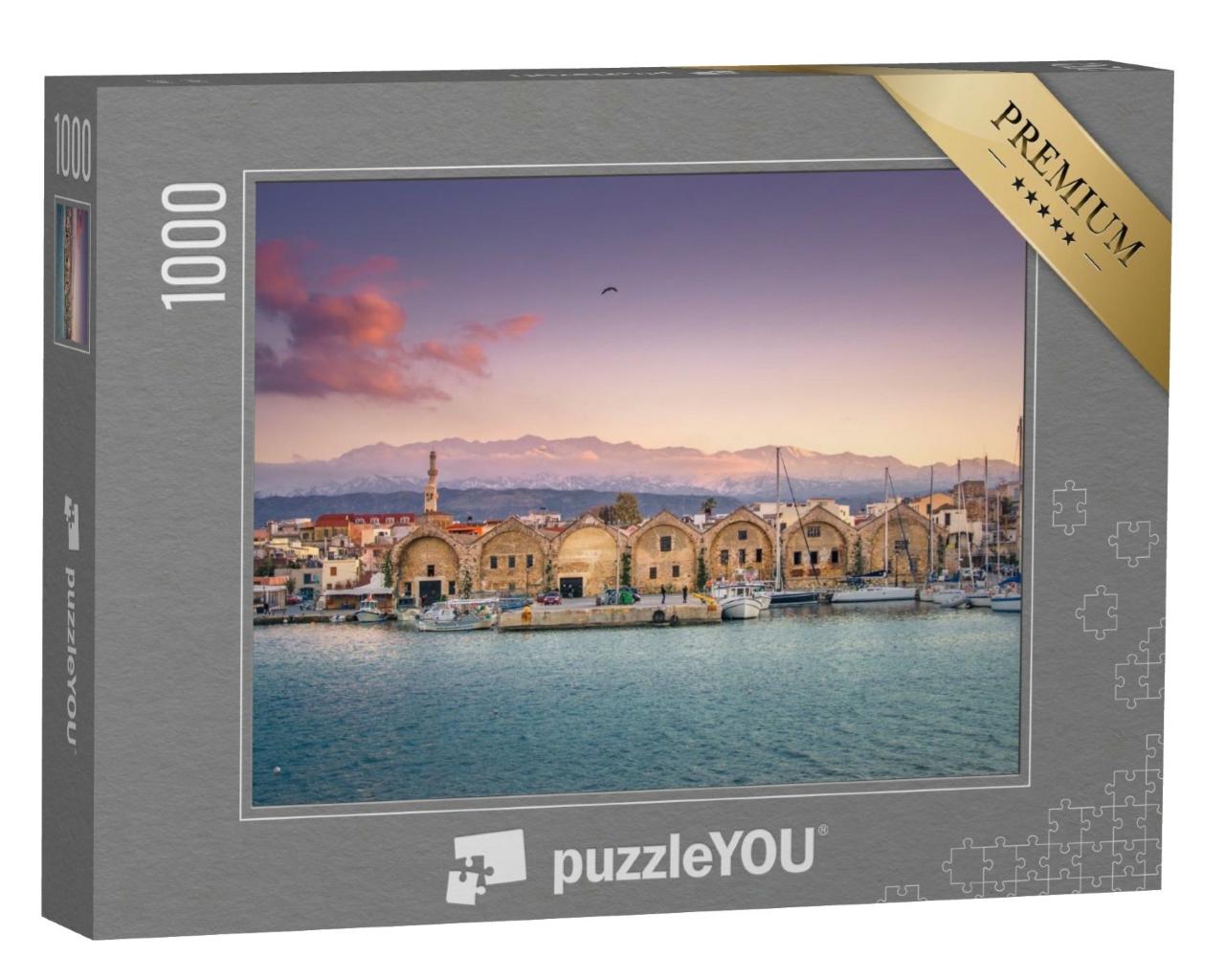Puzzle de 1000 pièces « Panorama du beau vieux port de La Canée, Crète, Grèce »