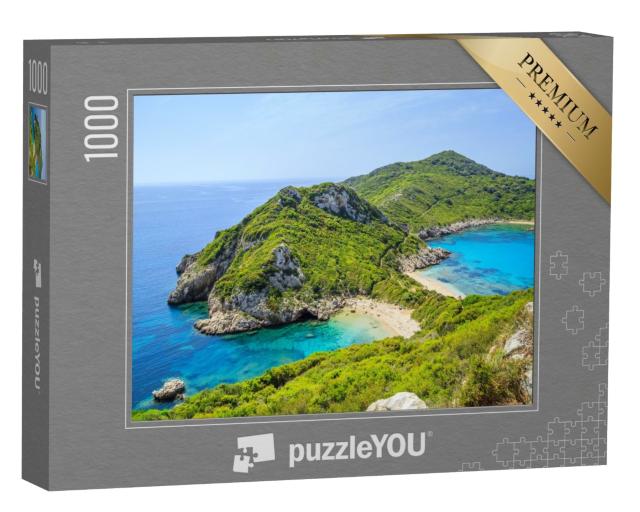 Puzzle de 1000 pièces « Panorama de la plage Prto Timoni, Corfou, Grèce »