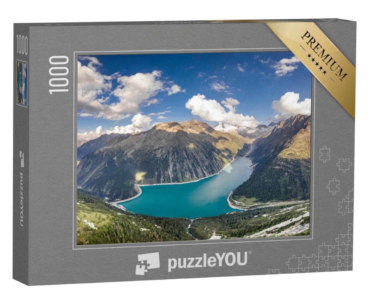Puzzle de 1000 pièces « Schlegeisspeicher dans les Alpes de Zillertal, Autriche »