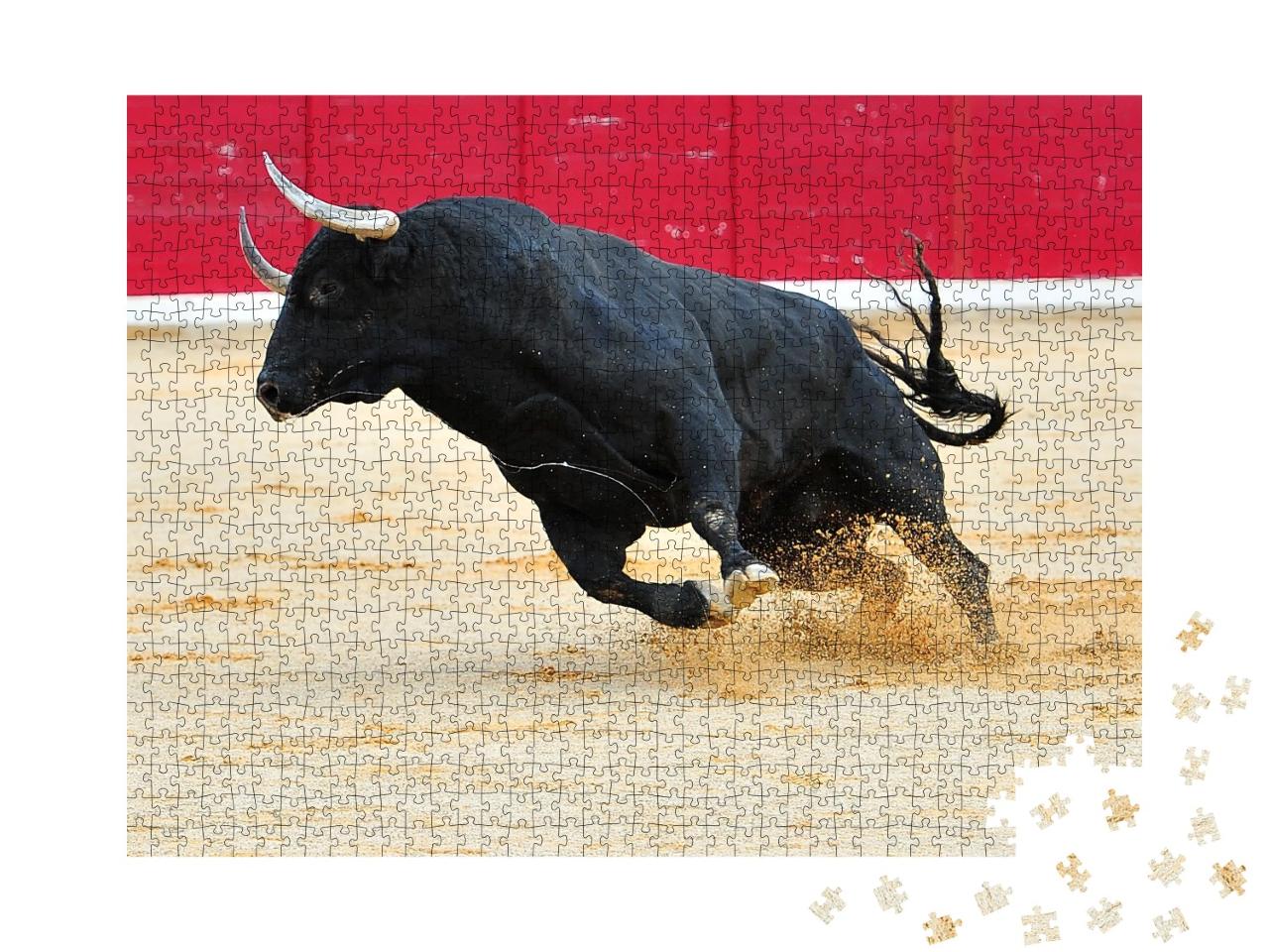 Puzzle de 1000 pièces « Un taureau en Espagne »
