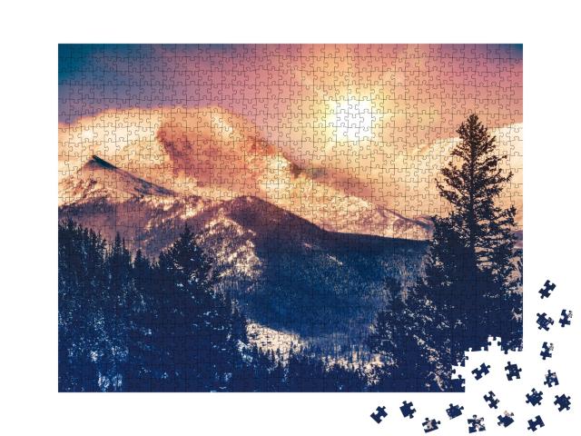 Puzzle de 1000 pièces « Colorado Mountains Vista, Montagnes Rocheuses »