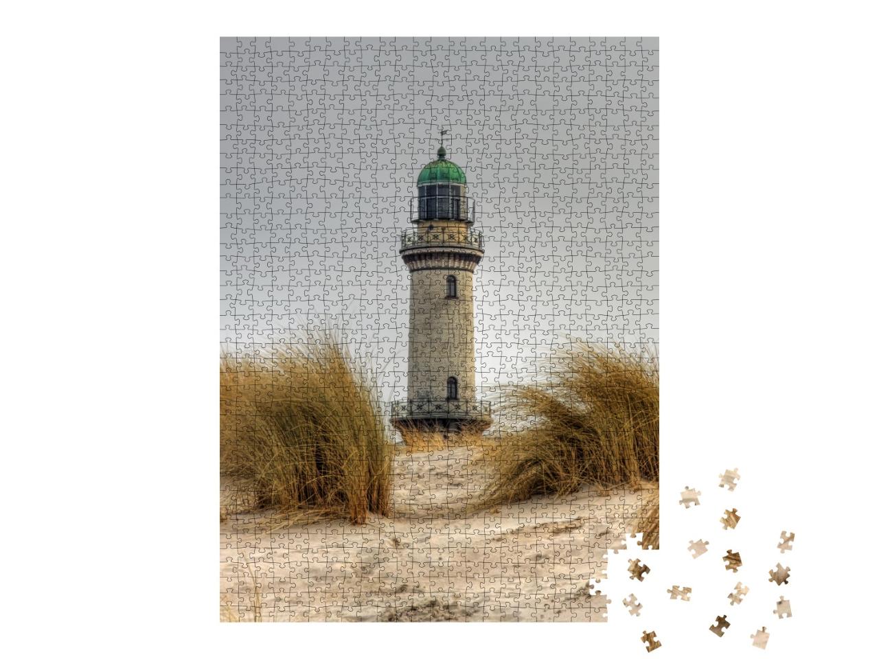 Puzzle de 1000 pièces « Phare à Warnemünde, Mecklembourg-Poméranie occidentale »