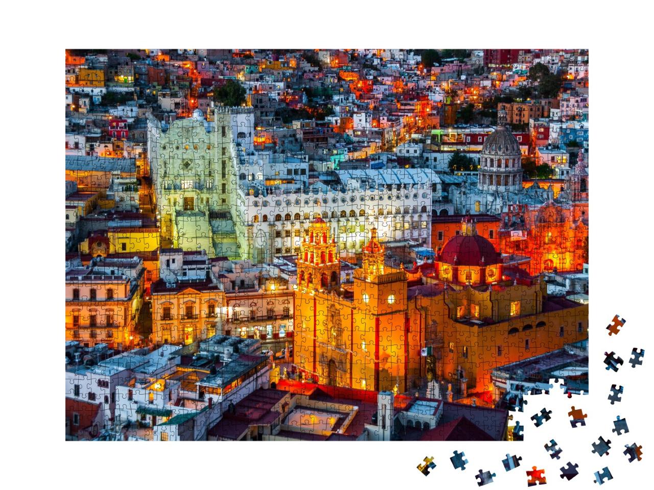 Puzzle de 1000 pièces « Guanajuato de nuit, Mexique »