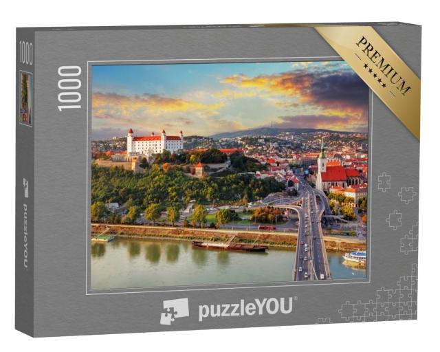 Puzzle de 1000 pièces « Bratislava au coucher du soleil, Slovaquie »